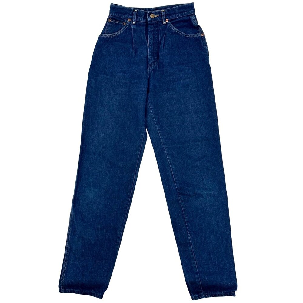 Lee Womens High Rise Relaxed Fit Vintage Denim Jeans Classic Blue 25" Waist